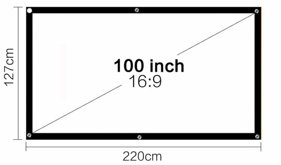 E21 Roll Up Écran de projection 120 pouces 266 x 150 cm – Image 10