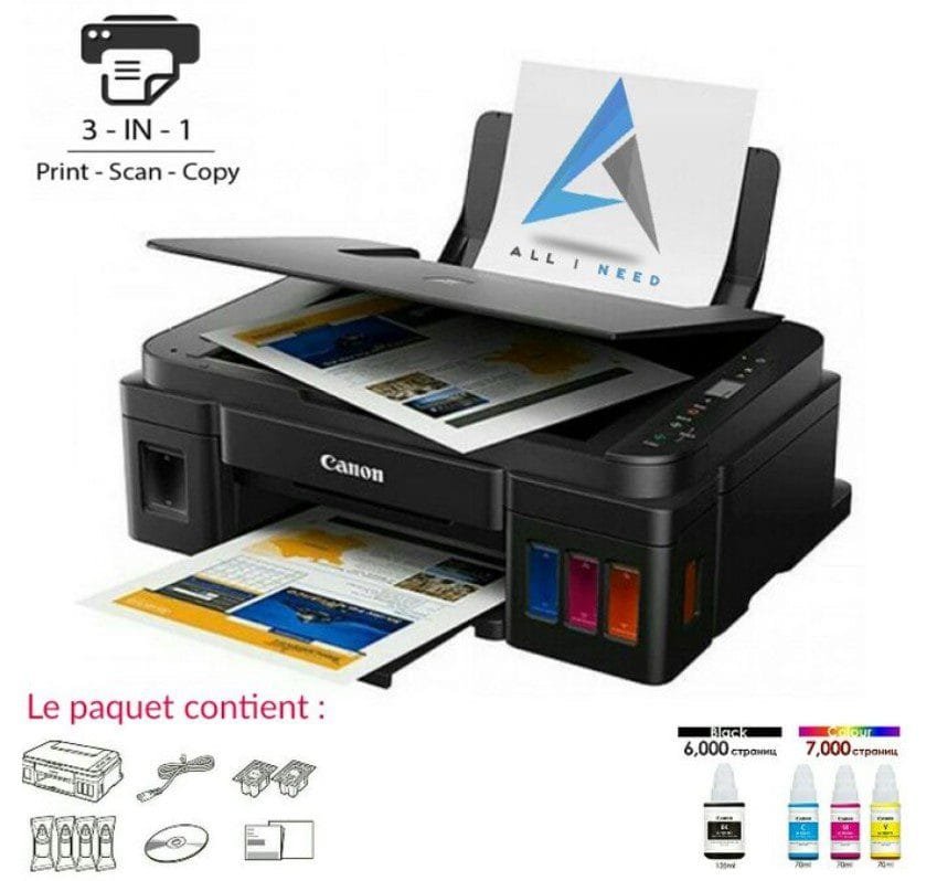 Canon Imprimante PIXMA G2411 12000 Pages en Noir + 7000 Pages en couleur