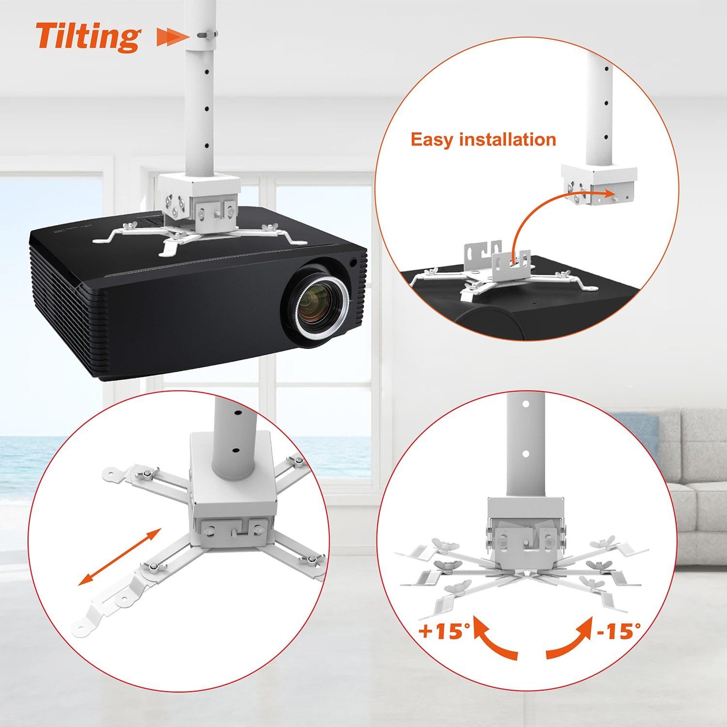 Universal Vidéo Projecteur Support Rotatif Sheer 20 – Image 2