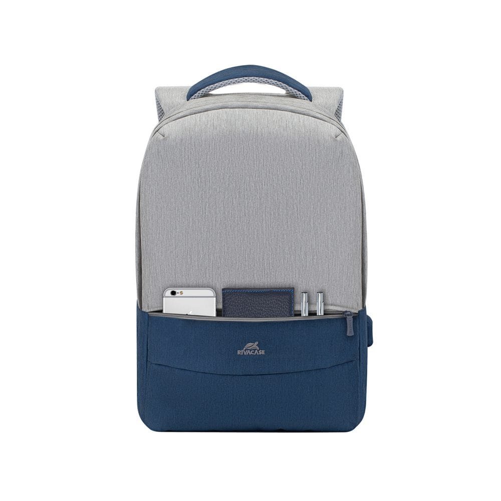 Rivacase Sac à dos ordinateur Antivol 7562 Gris/bleu 15.6" – Image 4