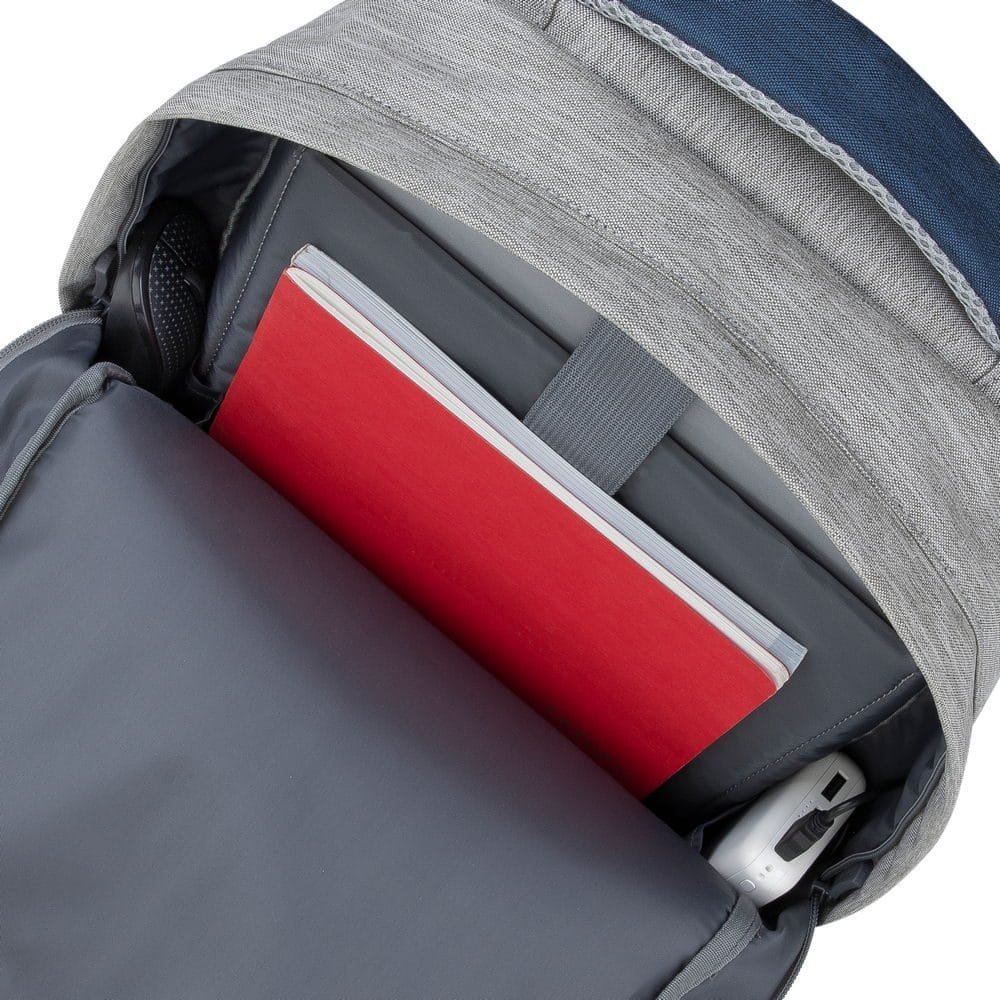 Rivacase Sac à dos ordinateur Antivol 7562 Gris/bleu 15.6" – Image 3