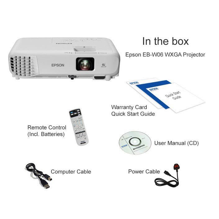 Epson EB-W06 Vidéoprojecteur 3700 Lumens WXGA – Image 3