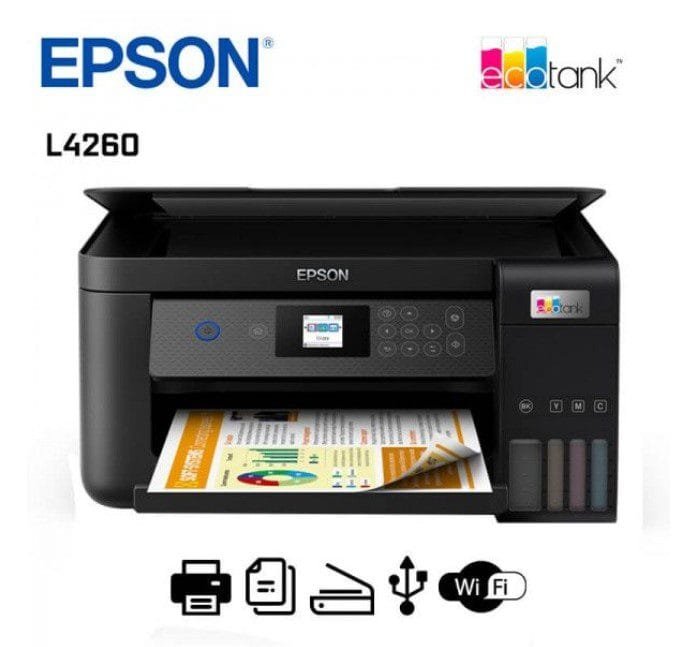 Epson Imprimante EcoTank L4260 à réservoirs rechargeables - Wi-Fi / Recto Verso Auto