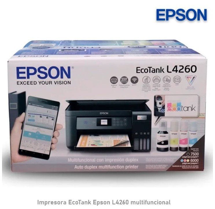 Epson Imprimante EcoTank L4260 à réservoirs rechargeables - Wi-Fi / Recto Verso Auto – Image 2