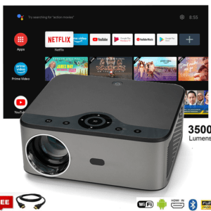 SD800 WIFI Android 9.0 Projecteur HD 3500 Lumens