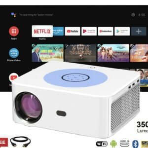 SD800 WIFI Android 9.0 Projecteur HD 4000 Lumens Blanc