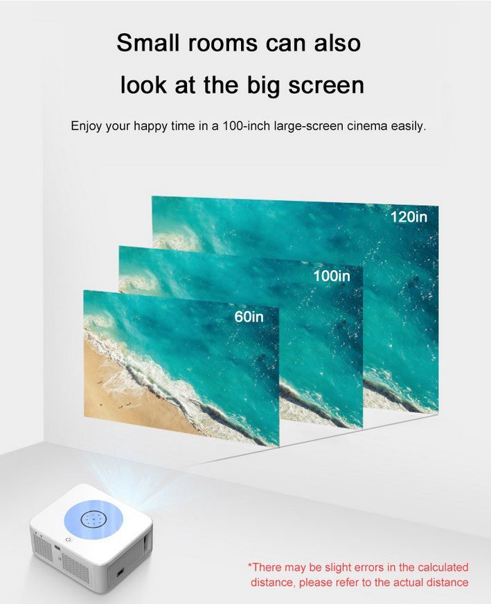 SD800 WIFI Android 9.0 Projecteur HD 4000 Lumens Blanc – Image 11