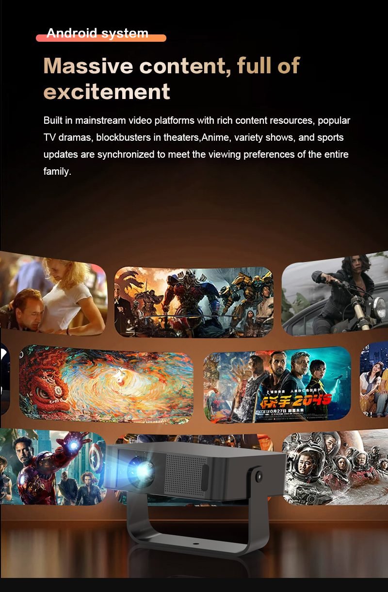 Owlenz SD200 Mini Projecteur Android 12 FHD Auto Focus – Image 5