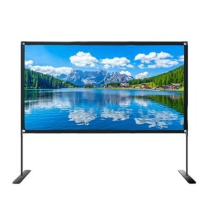Écran de Projection Extérieur Pliable avec Support – 120 pouces, 16:9, Full HD 4K