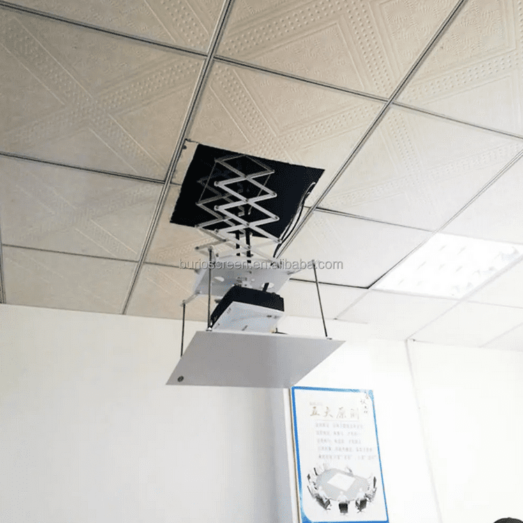 Support Motorisé Encastré au Plafond pour Vidéoprojecteurs 150cm – Image 10