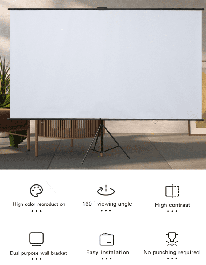 T100 Écran de Projection Versatile Trépied (233 x 131cm) 100" 16:9 – Image 6