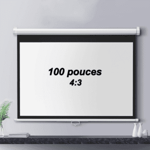 V100 Écran de Projection Manuel 100 Pouces – Format 4:3