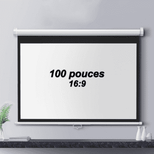 W100 Écran de Projection Manuel 100 Pouces – Format 16:9